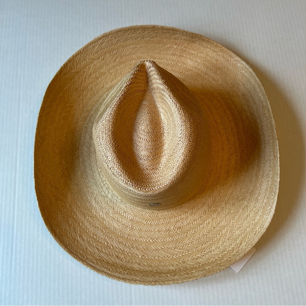 Freya S/M Women's Beige Straw Wheat Wide Brim Sun Hat 💖NWT - Picture 3 of 10